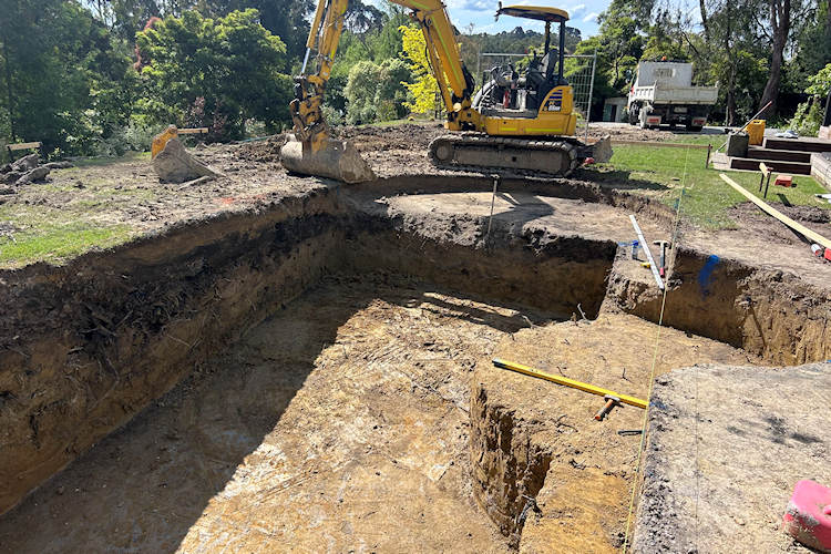 Inground concrete pool